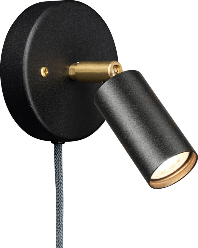 Starlight 1 spotlight with cable – Black textured lacquer RAL 9005 - Spotlights - Jonas Bohlin - Svart