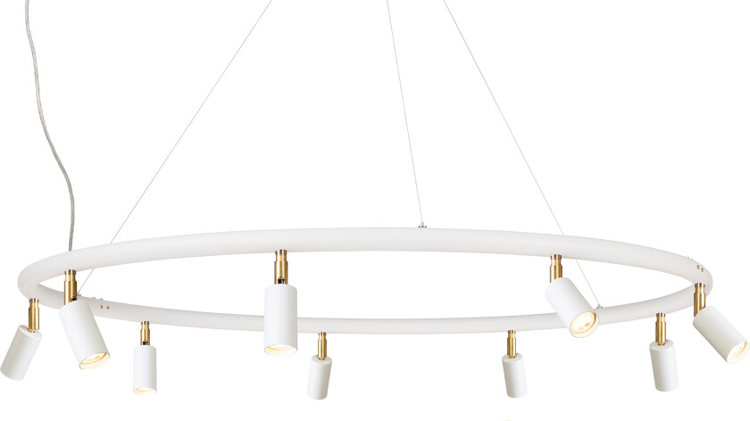 Starlight chandelier Ø100cm – White textured lacquer RAL 9016 - Lysekroner - Jonas Bohlin - Hvit