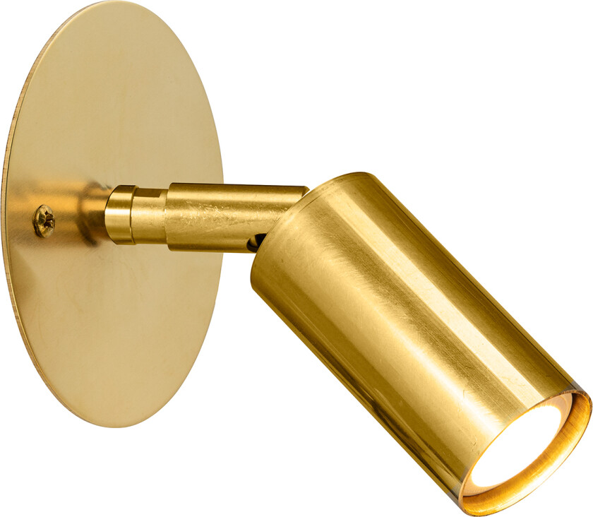 Starlight 1 spotlight fixed wall plate – Raw brass - Spotlights - Jonas Bohlin - Gull