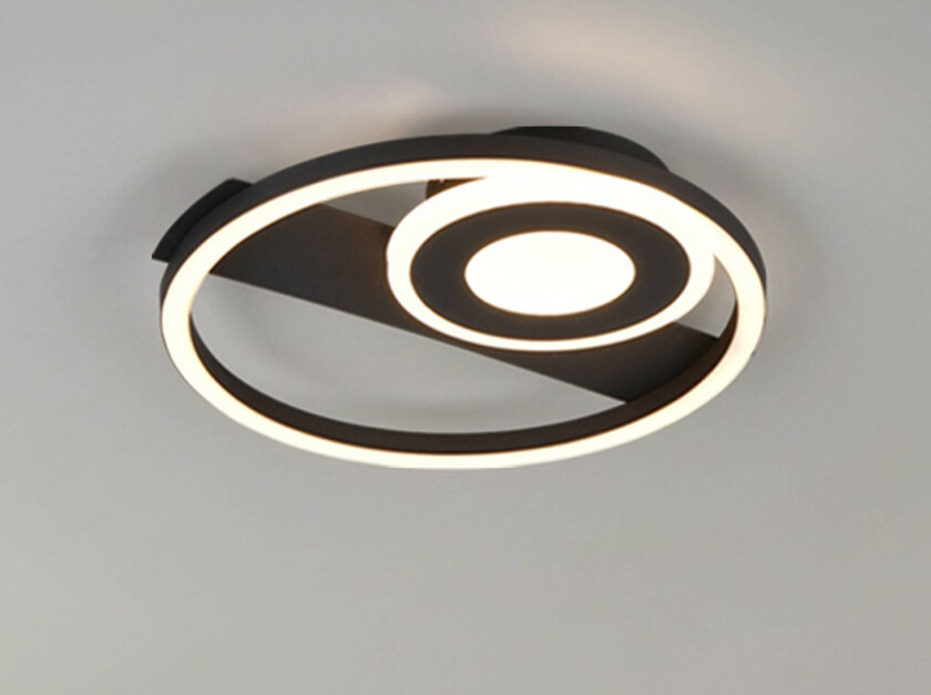 LED-taklampe Horus, svart, 2500 lm, 3000 K, metall