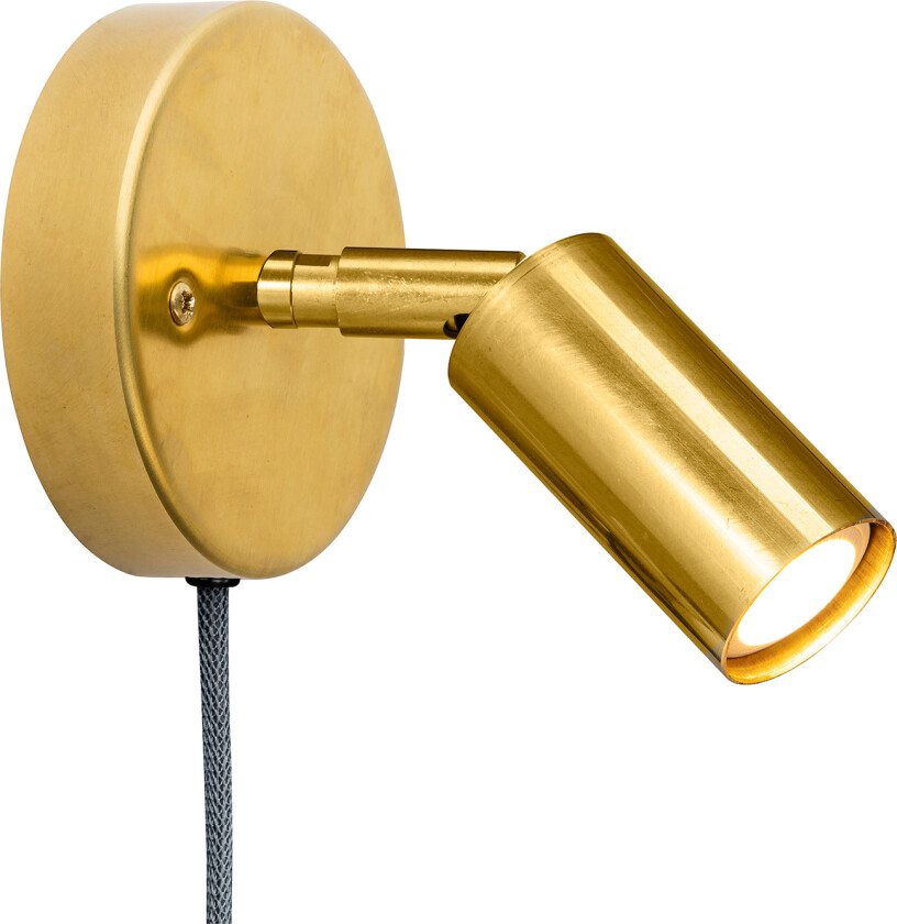 Starlight 1 spotlight with cable – Raw brass - Spotlights - Jonas Bohlin - Gull