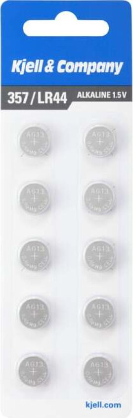 Knappcellebatterier LR44 (357) 10-pk.