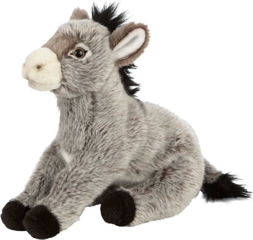 Kosedyr - 24x22 cm - Esel - Grå - - OneSize - Kosedyr