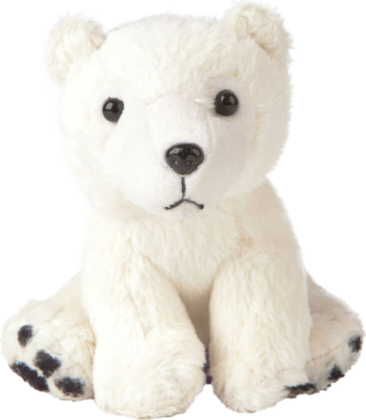 Kosedyr - 15x12 cm - Smols - Isbjørn - Hvit - - OneSize - Kosedyr