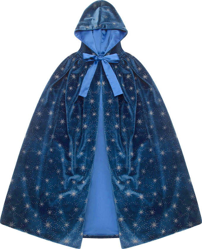 Kappe m. Hette - Blå isdronning - - OneSize - Kostymer