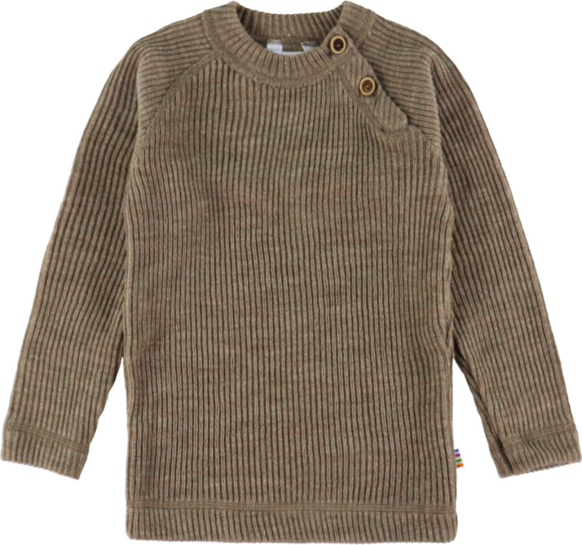 Genser - Strikk - Ull - Beige Melert - - 80 - Genser