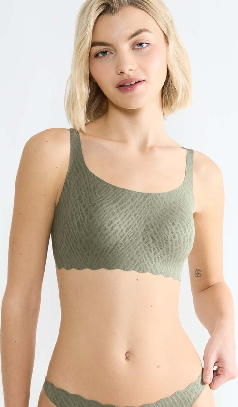 Zero Feel Bliss BH topp, grønn, Størrelse: XL, Kvinner