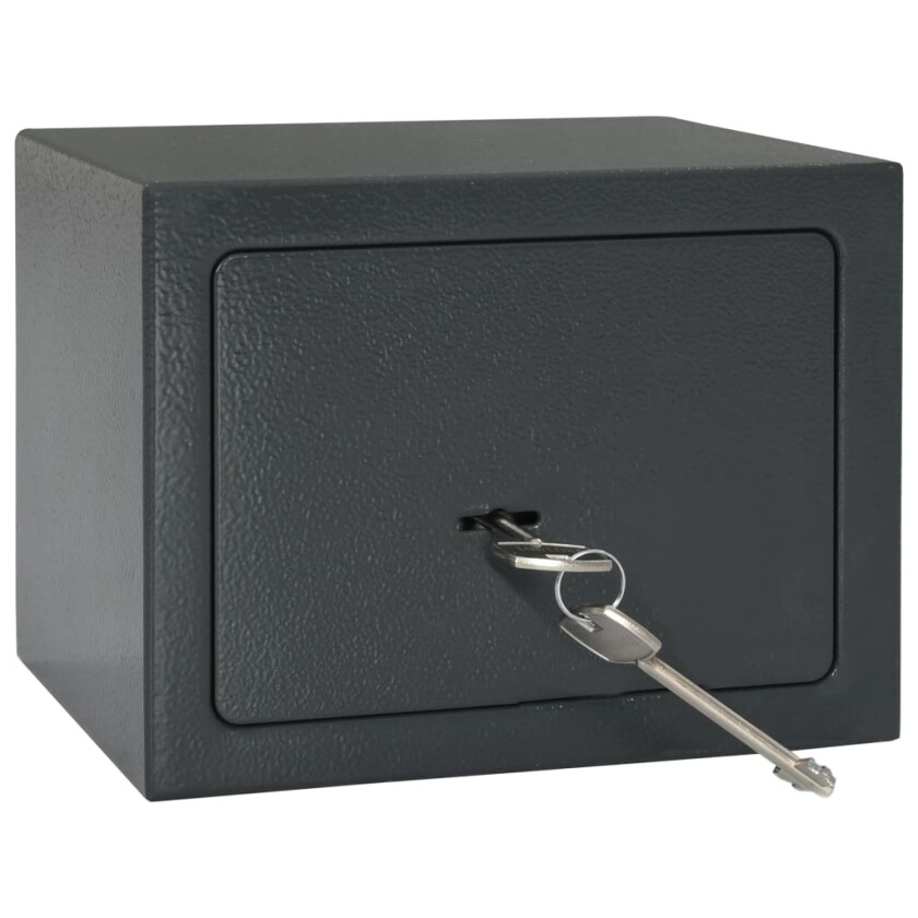 Mekanisk safe mørkegrå 23x17x17 cm stål