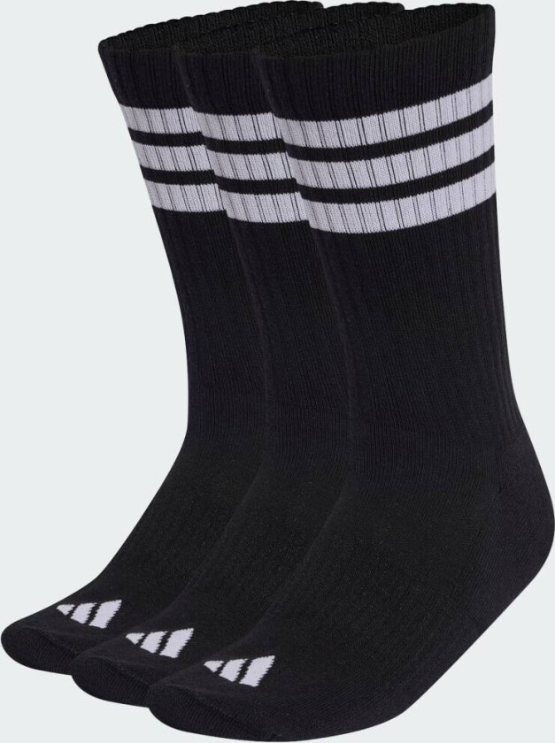 3-Stripes Crew Socks 3pk Black/White/White 49-51