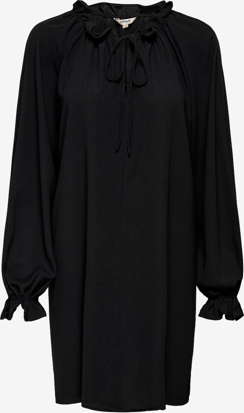 Kjole onlFayce LS Short Loose Dress Wvn - Svart