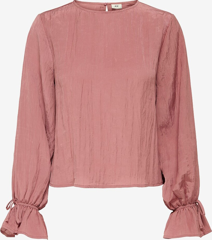 Topp jdyChloe L/S O-neck Top Wvn Dia - Rød