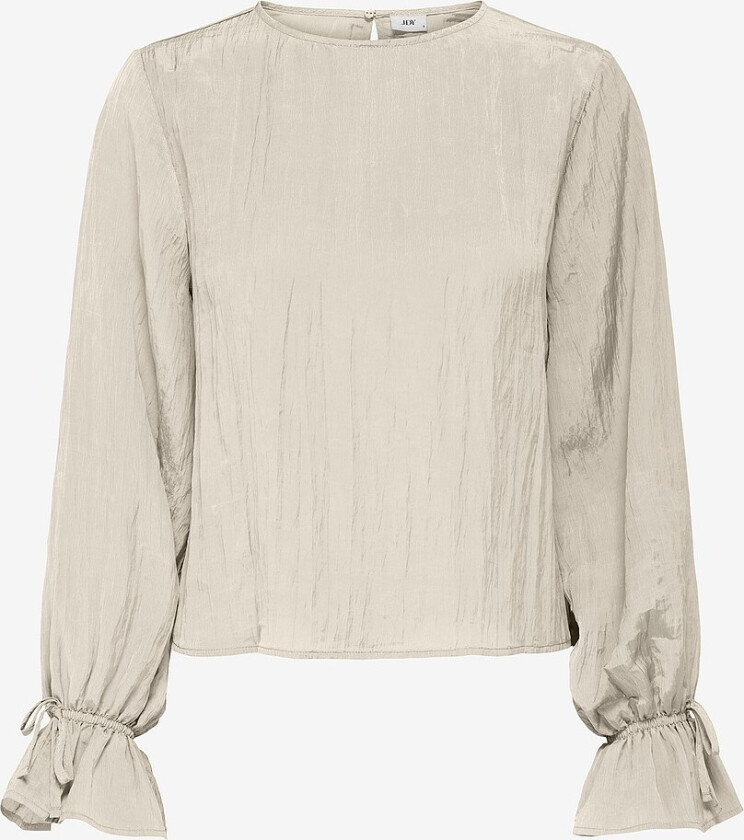 Topp jdyChloe L/S O-neck Top Wvn Dia - Hvit