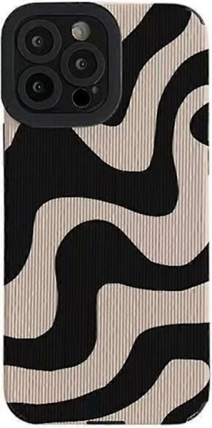 Kompatibel med iPhone 16 Pro Max Deksel Zebra Stripe PU Lær+TPU Støtsikkert Telefondeksel-lingling}