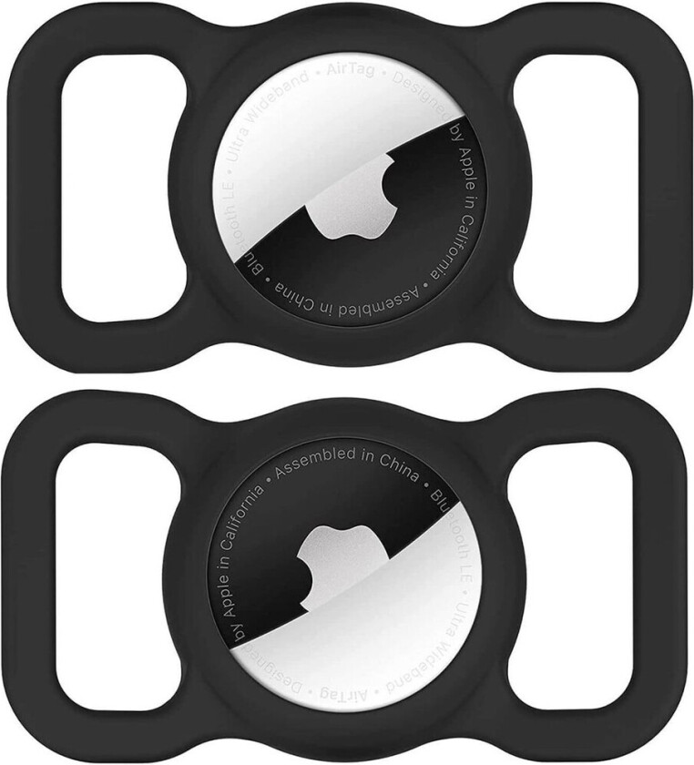 Silikonetui for Apple AirTag – For Hund- eller Kattehalsbånd – Svart