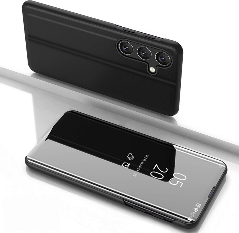 Clear View Flipdeksel for Samsung Galaxy S25+ - Svart