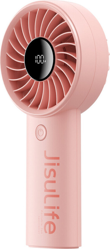 Jisulife Life4 Mini Håndholdt Vifte - 5000mAh, USB-C - Rosa
