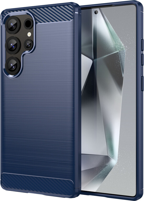 Karbondeksel for Samsung Galaxy S25 Ultra - Blå
