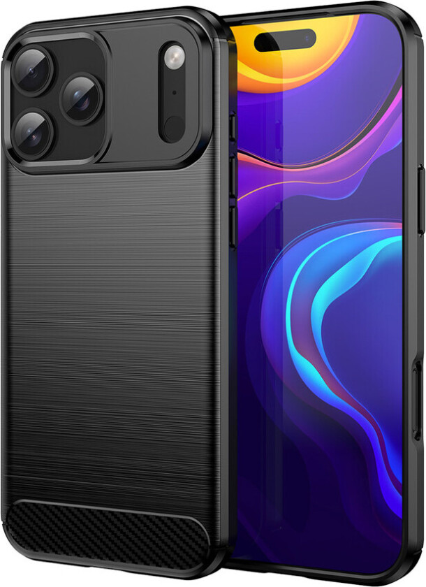 Karbondeksel for iPhone 17 Pro Max - Svart