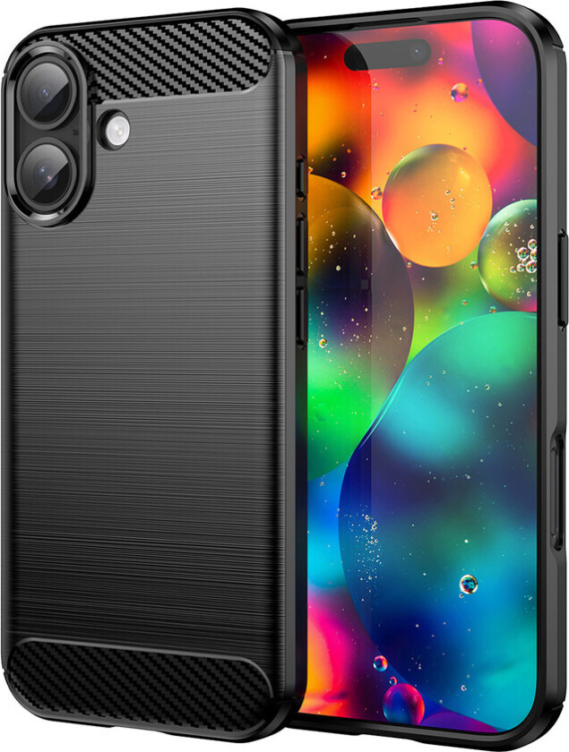 Karbondeksel for iPhone 17 - Svart