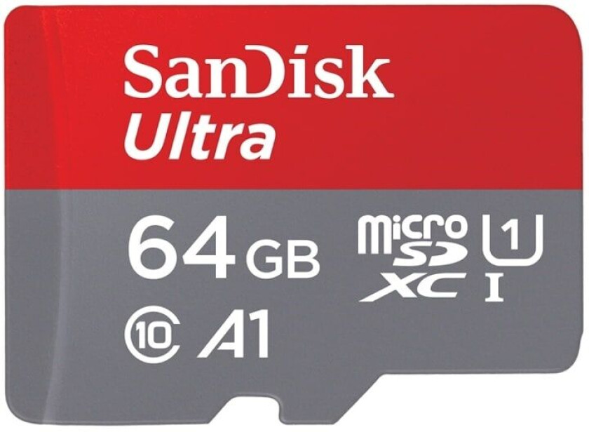 Ultra microSDXC 64GB, 100MB/s, A1, Klass 10/UHS-1