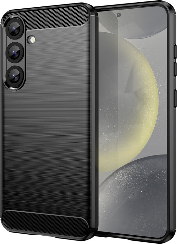 Karbondeksel for Samsung Galaxy S25+ - Svart