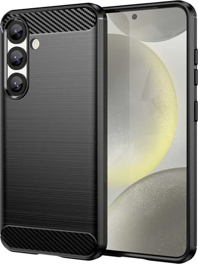 Karbondeksel for Samsung Galaxy S25 Edge - Svart