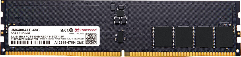 JetRAM DDR5 U-DIMM 6400MHz 48GB (2Rx8, 2Gx8, CL52)