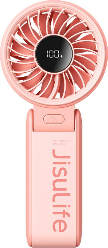 Jisulife Life7 Mini Håndholdt Vifte - 3600mAh, USB-C - Rosa