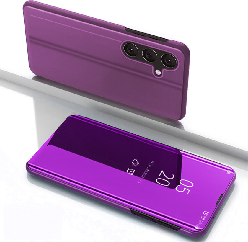 Clear View Flipdeksel for Samsung Galaxy S25 - Rosa