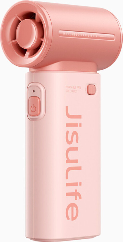 Jisulife Life9 Mini Håndholdt Vifte - 5000mAh, USB-C - Rosa