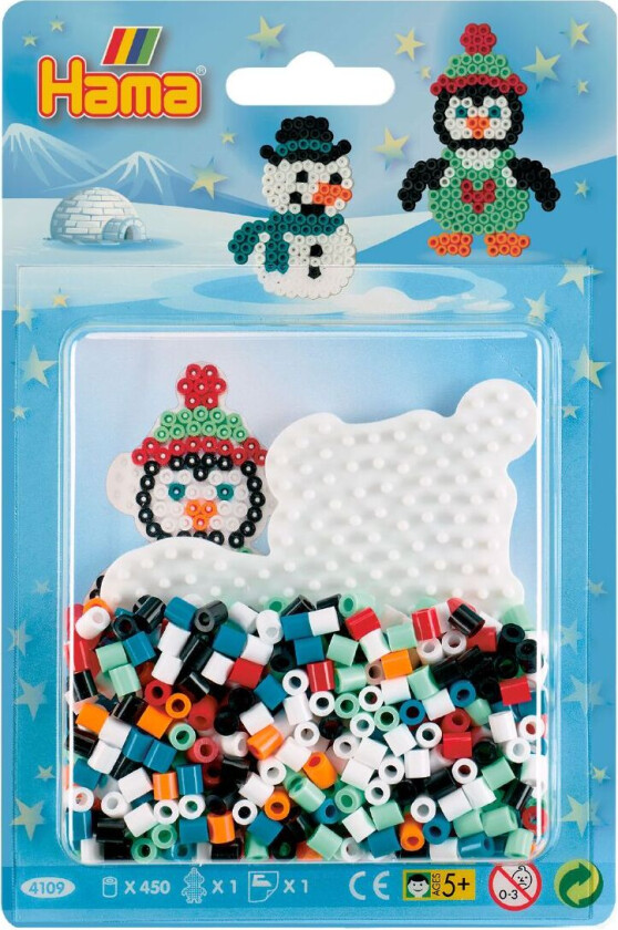 Midi Perlesett - 450 stk. - Liten Pingvin - - OneSize - Perler