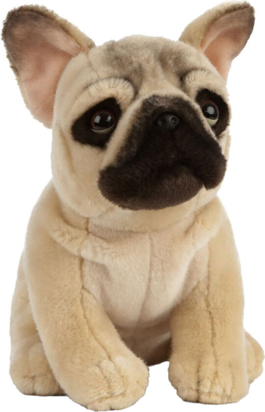 Kosedyr - 24x18 cm - Sittende fransk Bulldog - Gre - - OneSize - Kosedyr