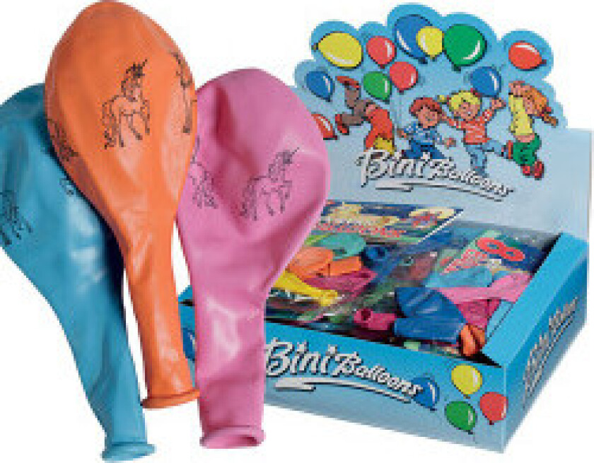 Ballonger Enhjørning Ass. farger Ø26cm - 8 stk