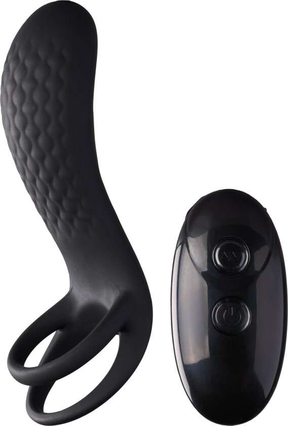 Couples Lang Fjernstyrt Penisring - Svart
