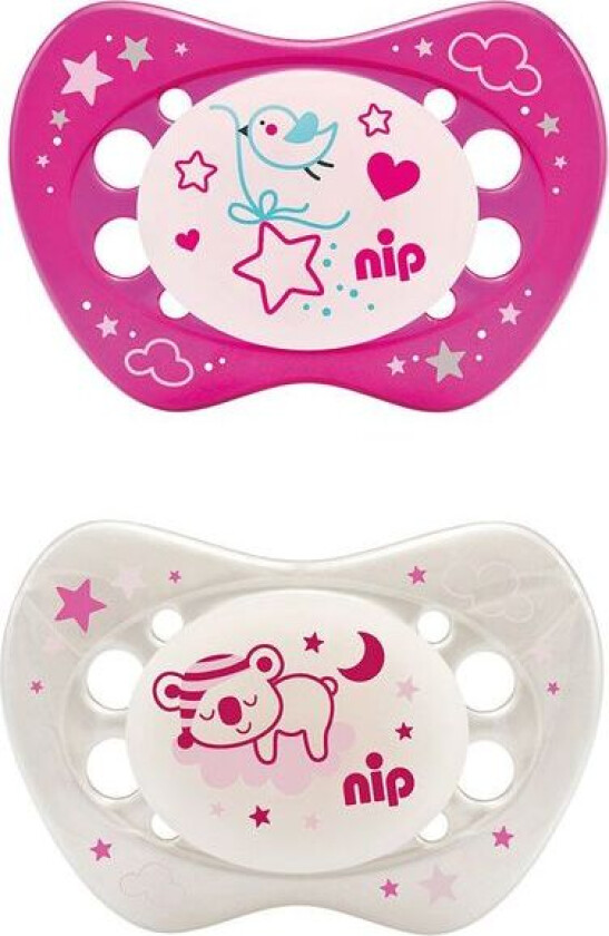 Smokker Selvlysende Night 2pk 5-18 mnd Rosa