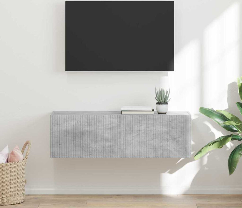 TV Veggskap Veggmontert Betong 60 x 31 x 29.5 cm Konstruert tre