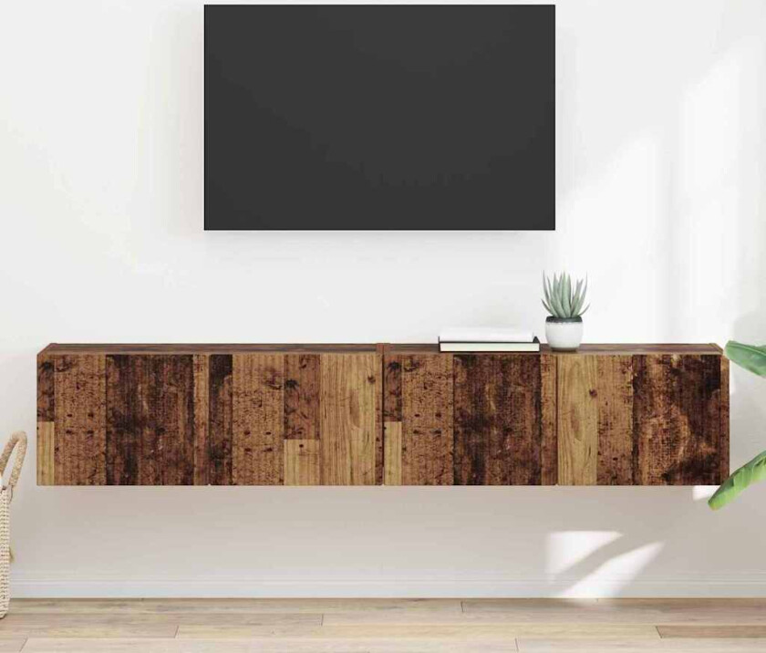 TV Veggskap 2 pcs Gamle tre 60 x 31 x 29.5 cm Konstruert tre