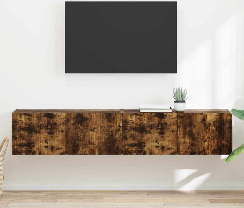 TV Veggskap 2 pcs Røkt eik 60 x 31 x 29.5 cm Konstruert tre