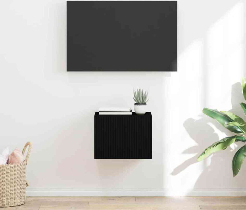TV Veggskap Veggmontert Svart 60 x 31 x 29.5 cm Konstruert tre