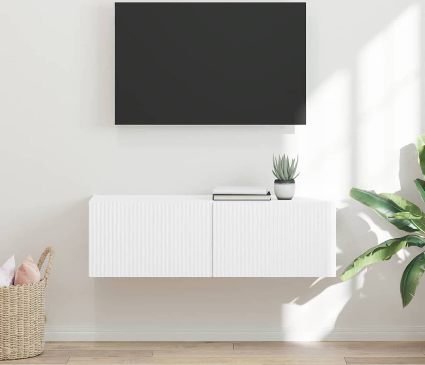 TV Veggskap Veggmontert Hvit 60 x 31 x 29.5 cm Konstruert tre