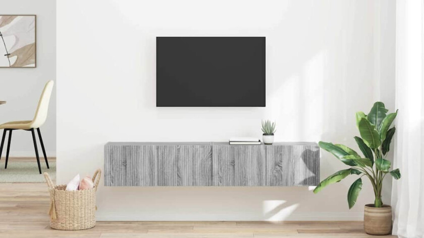 TV Veggskap 2 pcs Grå Sonoma 60 x 31 x 29.5 cm Konstruert tre