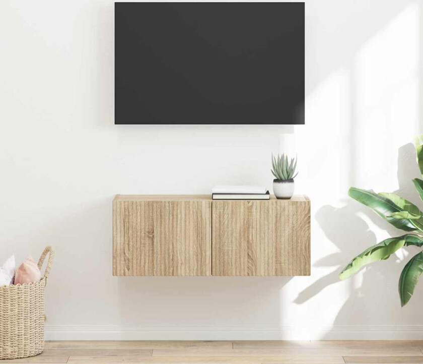 TV Veggskap Veggmontert Sonoma 60 x 31 x 29.5 cm Konstruert tre