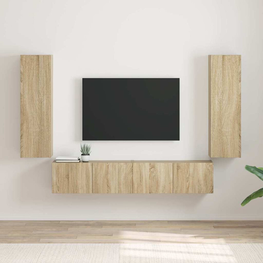 TV Veggskap 2 pcs Sonoma 30 x 31 x 100 cm Konstruert tre