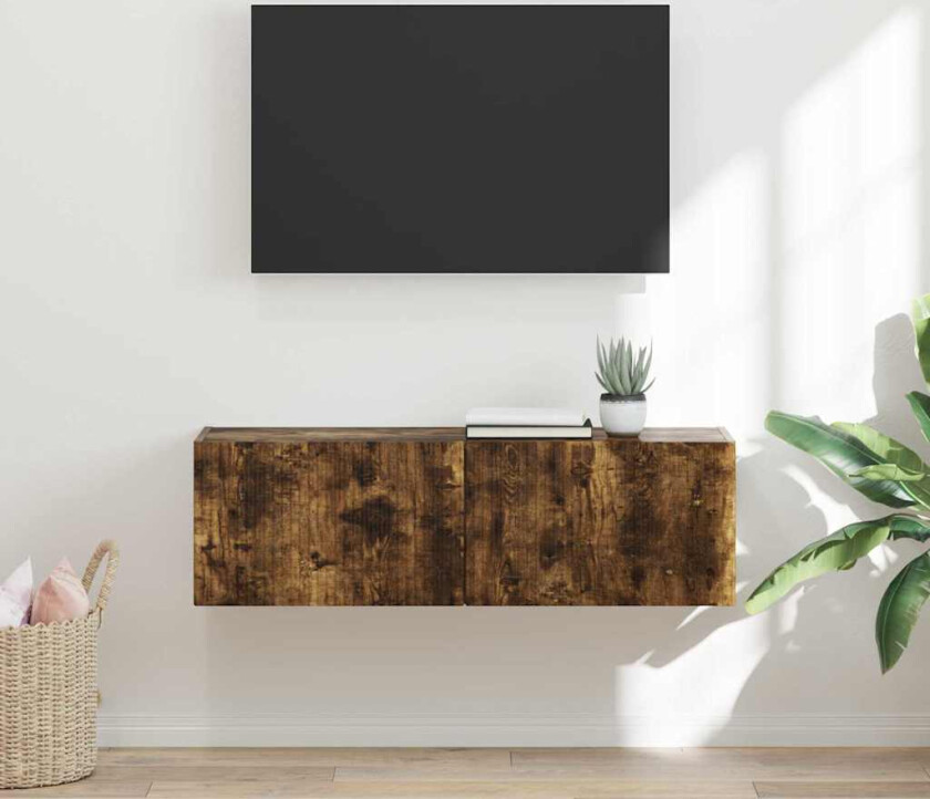 TV Veggskap Røkt eik 60 x 31 x 29.5 cm Konstruert tre