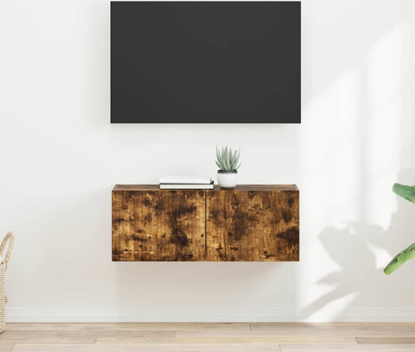 TV Veggskap 2 pcs Røkt eik 60 x 31 x 29.5 cm Konstruert tre