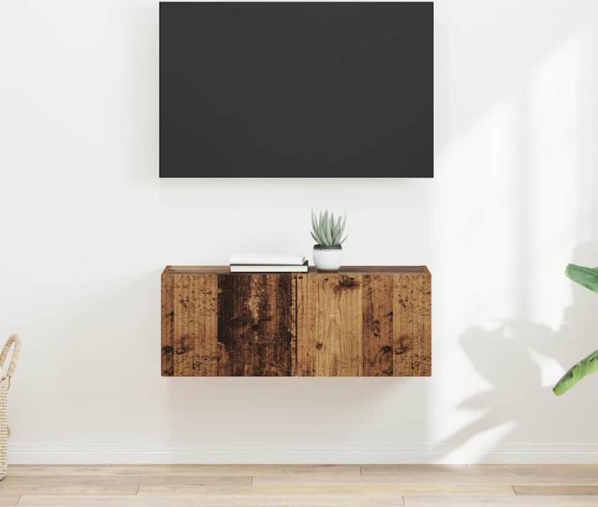 TV Veggskap 2 pcs Gamle tre 60 x 31 x 29.5 cm Konstruert tre