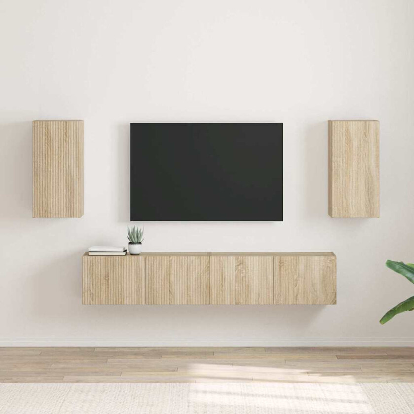 TV Veggskap 2 pcs Sonoma 30 x 31 x 60 cm Konstruert tre