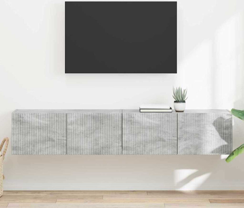 TV Veggskap 2 pcs Betong 60 x 31 x 29.5 cm Konstruert tre