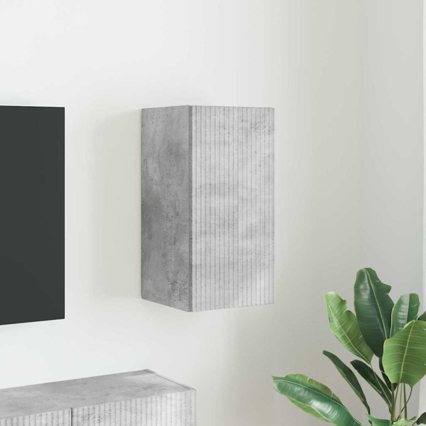 TV Veggskap Veggmontert Betong 30 x 31 x 60 cm Konstruert tre