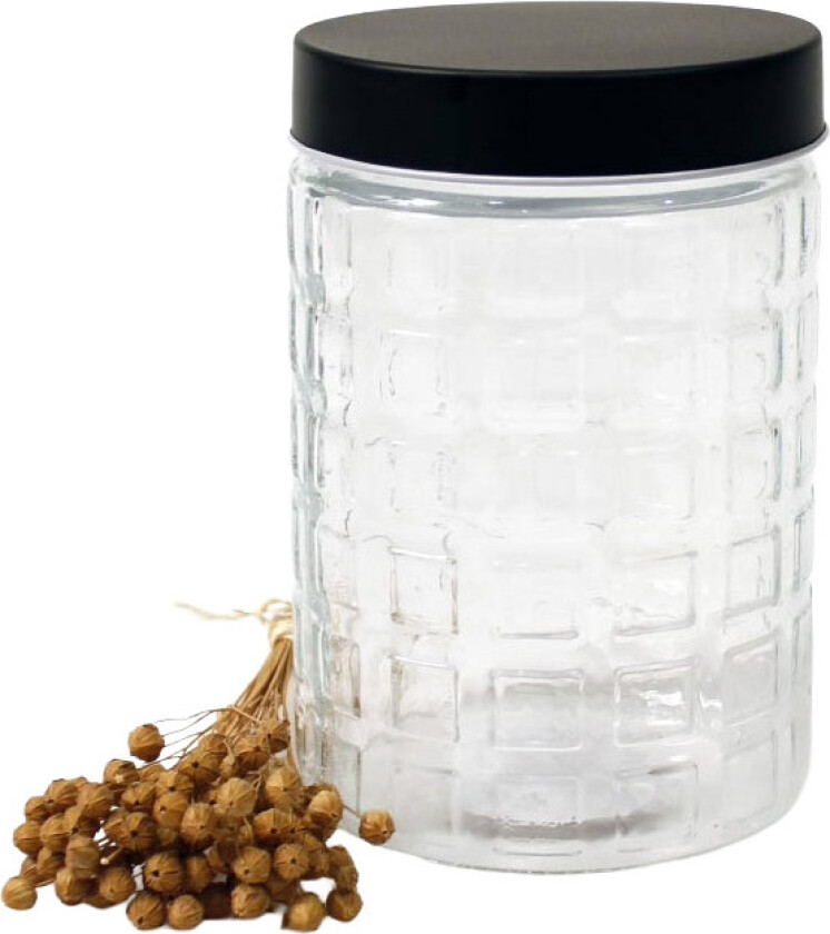 Glasskrukke med skrulokk 1,2 L